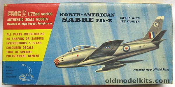 Frog 1/72 North American Sabre F-86E, 321P plastic model kit